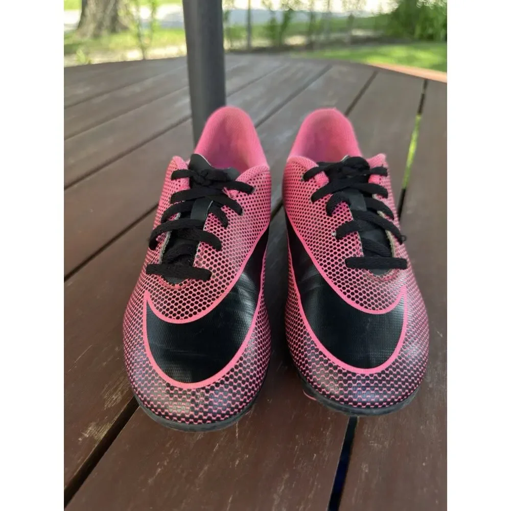 Nike Jr Bravata II FG Youth Soccer Cleats Pink Black 844442-600 Size 2Y